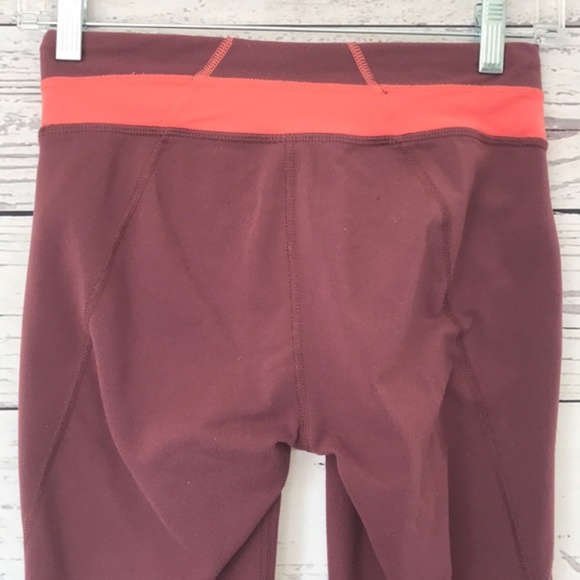 LUCY Powermax Capri Leggings Maroon Coral Size XS - Picture 5 of 9